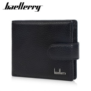 MLZH | Multi-functional Genuine Leather Short Wallet for Men with Snap Button