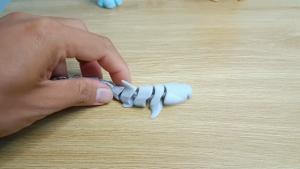 Móc Khóa Cá Mập 3D Khớp Động – Uốn Dẻo Đồ Chơi Giải Stress Phụ Kiện Chìa Khóa