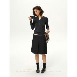 SHEITAOZI | Elegant Mix-match Color-blocked Womens Sweater