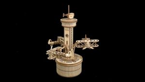 Mô hình Hộp nhạc Airplane Control Tower Mechanical Music Box AMK41
