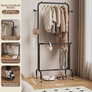 YIXUAN | Portable Household Double Rod Closet Hanger