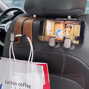 Móc treo đồ trong ô tô móc treo ghế xe hơi móc treo bằng da trong xe ô tô