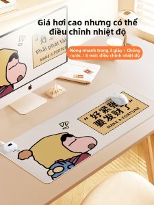 YUNTENG | Heated Large Water-resistant Hand Warming Desk Pad Mouse and Keyboard Rest Left-Side Switch