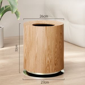 Double-Layered Wooden Texture Trash Can for Living Room And Bedroom Mid-Century Modern Style Creative High-End Feeling Waste Basket