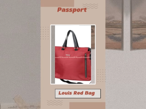 Passport Louis Red Bag Tas Laptop Warna Merah Kompartemen Luas Dilengkapi Tali Selempang Pasport Bags
