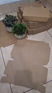 lunch box paper kraft 290 gsm cokelat size XS S M L / box makanan serbaguna 50 PCS