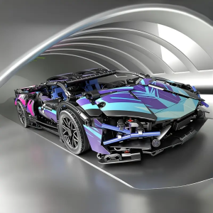 1690 Pieces of Technology Series Classic Cyber Style Racing Building Blocks City Name Brand Supercar Moc Assembly Toys Easter Gift