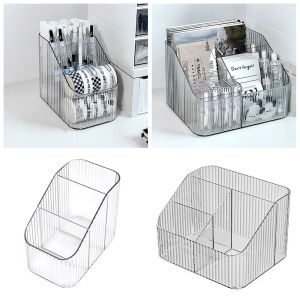 JIYAN2866 Multi-function Pen Container Acrylic Transparent Desktop Storage Box High Quality Gift Makeup Brushes Holder