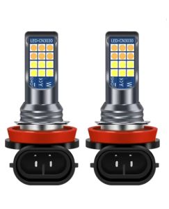 Foglamp LED Mobil 2 Warna H8 H9 H11 HB4 24 SMD 2 Pcs R311