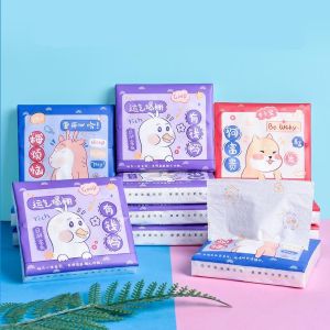 【4 Packs】Cartoon Colorful Printing Facial Pocket Tissue 120 Sheets【40 Pulls x 3-Ply】Tisu 【4 包】时尚卡通彩色印花纸巾120张【40抽 x 3层】原生木浆抽纸面巾
