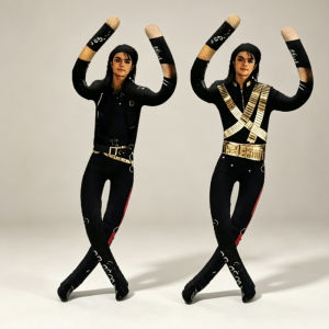 Bandai | !&Fast shipping Michael Jackson Cosplay Prop Doll Plush Stuffed Figure Dolls Room Decoration Abstract Joint Mobility Props Gift
