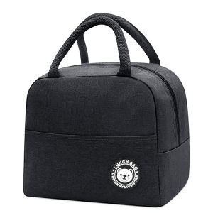 Portable Lunch Box for Women Thermal Insulated Kids Lunch Box Men Handbag Food Picnic for Work Cooler Storage Bags Gold Letter