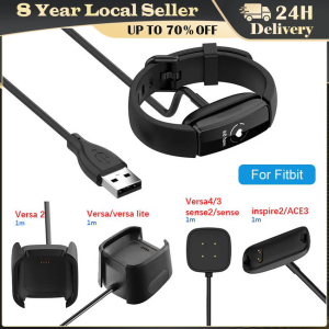 Charger for Fitbit Versa 3 & 4/ Sense 1 & 2 Charging Cable Replacement USB Cord Dock Adapter Magnetic 3.3ft Smartwatch Accessory