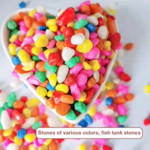 Jozoo 100g Colored Pebbles Stones Aquarium Decoration Artificial Stone Home Decor