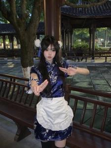 New Chinese Style Cheongsam Dress Halloween Christmas Cosplay Uniform Soft Girl Maid Skirt Short Cheongsam Daily Wear