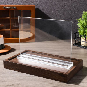 Acrylic Sign Holder Clear Table Menu Display Stand Standing Double Sided Clear Acrylic Sign Office Store Restaurant Meeting