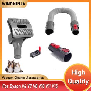 Vacuum Attachment Dog Cat Pet Bed Brush Groom Tool For Dyson V6 V7 V8 V10 V11 V15 Vacuum Cleaner Accessories With Converter Tool