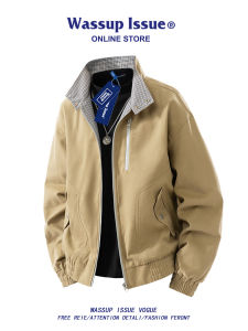 WASSUP ISSUE | Vintage Minimalist Stand-up Collar Jacket Loose Casual Mens Wear