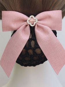 New Advanced Nurse Hair Flower Womens Net Pocket Professional Work Updo Hair Net Hotel Bank Butterfly Knot Elegance Hair Clip