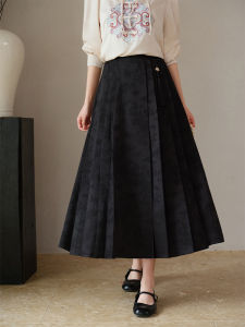 New Chinese Style Embroidered Top Womens Loose Floral Embroidery Half Skirt Vintage Loose Fit Spring Summer Hanfu Set