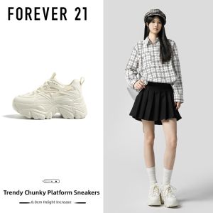 Forever 21 | Height Increasing Thick Sole White Breathable Versatile Casual Shoes