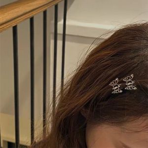 【♡Lovely girls house♡】10Pcs Mini Metal Butterfly Hairpins Korean Style Ins Cute Sweet Girls Side Bangs Hair Clip Fashion Vintage Hair Accessories