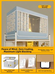 YANXI | Strong Sun Blocking Bed Curtain For Bunk Beds Easy Installation