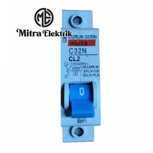 Mcb merlin 2a 4a 6a 10a 16a 20a 25a 32a 40ampere MERLIN GERIN MULTI9 SPLN biru listrik
