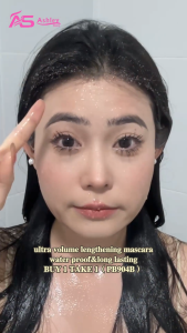 Ashley Shine Ultra Volume Mascara Waterproof Lengthening Volumizing Long-wear Smudge-proof Eyelashes Eye Makeup With Eyelash Curler AS6096