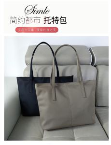 Waterproof Oxford Cloth Nylon Womens Single Shoulder Bag Large Capacity Tote Bag Versatile Handbag Casual Pure Color Zipper