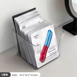 Acrylic Mask Storage Box European Style Cosmetic Skin Care Products Box Desktop Student Bathroom Dormitory Waterproof Plastic Organizer