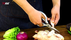 SK5 Multipurpose Heavy Duty Kitchen Scissor Chicken Bone Fish Vegetables Food Stainless Steel Scissors Easy Cutting