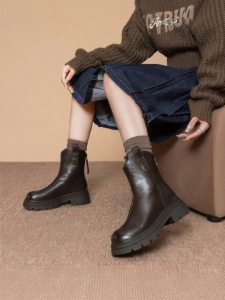 Reddragonfly | Thick Sole Chunky Heel Chelsea Boot Style Womens Ankle Boots