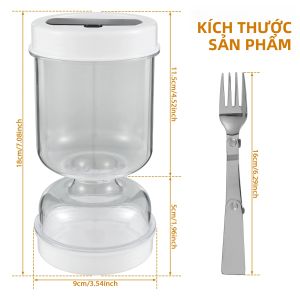 Hũ Đựng Dưa Chua Thủy Tinh Úp Ngược Hộp Đựng Kim Chi Dưa Chuột Có Ngăn Khô Ướt Riêng Biệt Để Bảo Quản Kín Khí Dụng Cụ Chuyên Dụng Của Willstar
