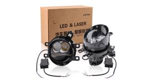 Universal Auto 3.0 LED Headlight Lens Fog Lights 80W White Light 6000K 12V Bi LED Projectors Fog Lamp Lens For Toyota