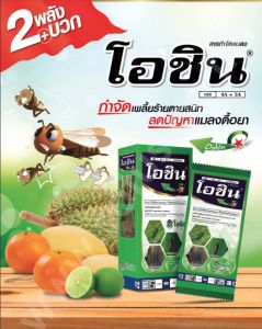 โอชิน ซอง 100กรัม ฆ่าเพลี้ย ตายใน 1 ชม. กําจัดเพลี้ยเฉียบขาด กําจัดหนอน ด้วง 2 พลังบวก สารไดโนทีฟูแรน+สารอีโทเฟนพรอกซ์