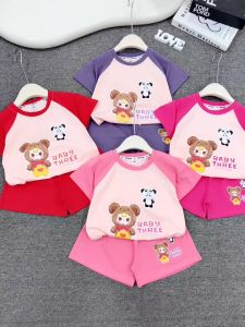 Bộ đồ bé gái cộc tay hoạ tiết siêu dễ thương bộ quần áo bé gái 10-30kg quần áo trẻ em gái