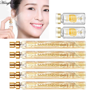Hengfa Lina 8 Bottle/160Pcs Face Lift Plump Protein Thread Line No Needle 24K Gold Protein Line Absorbable Anti-wrinkle Face Filler Collagen