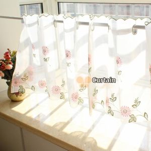 Pastoral Style Kitchen Short Curtain