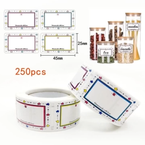 250 Pcs Handwritten Label Roll Classification Label Sticker Bottle Seasoning Label Jar Sticker