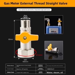 danxilu | Globe Valve for Gas Meter with Single Inlet and Multiple Outlets M30 Thread
