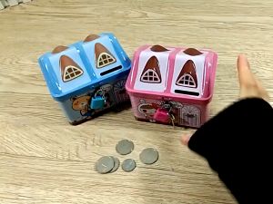 Két Sắt Tiết Kiệm Có Khóa Mini Hình Ngôi Nhà Xinh Xắn Cho Bé