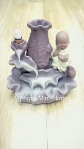 Dụng cụ gốm sứ dùng xông trầm tiểu cảnh đọc sách