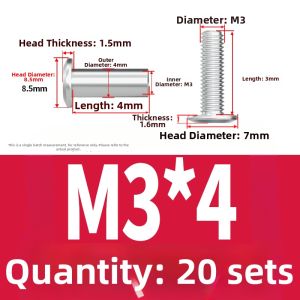 304 Stainless Steel Screws And Nuts Interlocking Furniture Connector Board Clamp M3-M8 Hexagonal Inner Angle Hardware Tools