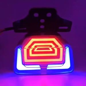 Meroca Motorcycle Tail light LED Rear light Brake light Tail Angel Eye Flash Motor Headlight LED Motorbike Accessories Integrated LED rear light for Honda motorcycles – dynamic flash signal improved safety features for CG125/TMX125/155