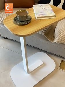 ORANGE โต๊ะมินิมอล โต๊ะข้างเตียงขนาดเล็กเคลื่อนย้ายได้ โต๊ะข้างสแน็ค ขนาดเล็กเคลื่อนย้ายได้ เรียบง่าย