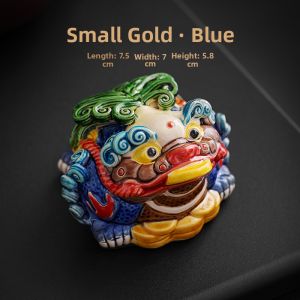 Creative Ceramic Home Decor Gold Frog Three-legged Tabletop Decoration Living Room Office Shop Indoor Decoration Wealth Attractor