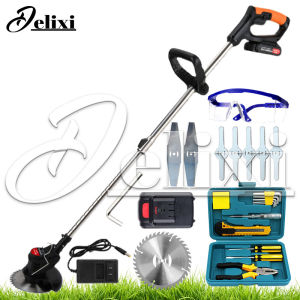 เครื่องตัดหญ้า เครื่องตัดหญ้าลิเธียมแบตเตอรี่ เครื่องตัดหญ้าไฟฟ้า น้ำหนักเบาและพกพาสะดวก อายุการใช้งานแบตเตอรี่ยาวนาน ตัดหญ้าได้เ