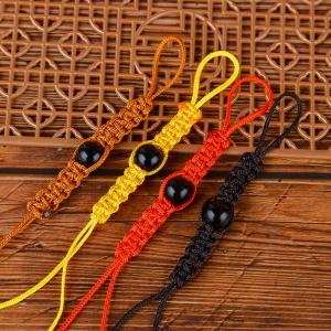 Dây Đeo Nắp Cốc Trà Thủ Công Màu Đen Cao Cấp Dây Đeo Nắp Cốc Sét Tím Chống Rơi Dây Đeo Nắp Cốc Bằng Dây Thừng Tự Làm