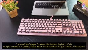 LRK5-11 ✅READY STOCK✅ REAL PRO GAMING MECHANICAL KEYBOARD GAMING ROUND MECHANICAL KEYBOARD BLUE SWITCHES SWITCH COLOURFUL RAINBOW BACKLIGHT MULTI COLOUR USB WIRED MECHANICAL GAMING KEYBOARD MECHANICAL KEYBOARD for PC Desktop Laptop